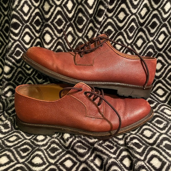Salvatore Ferragamo Pebbled Leather Dress Shoes